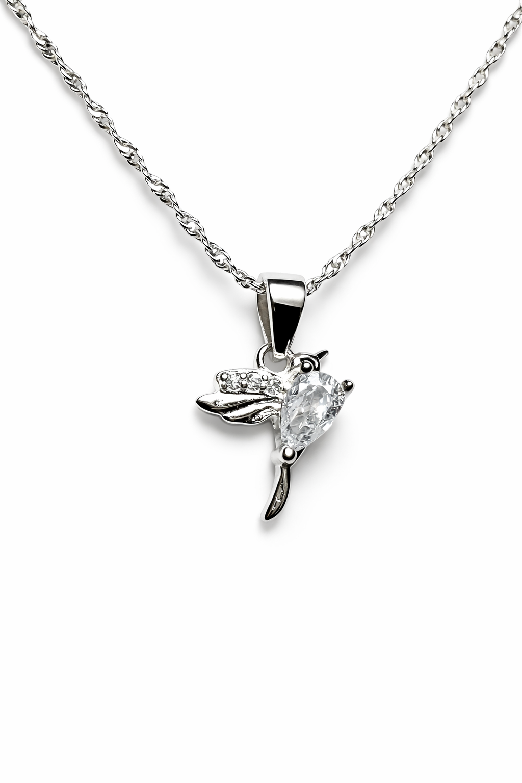 Juego en plata 925 Set Colibrí Brillo Celestial