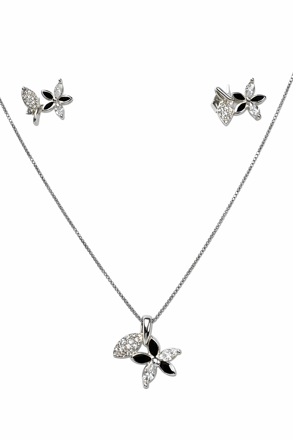 Juego en plata 925 Flor Nocturna