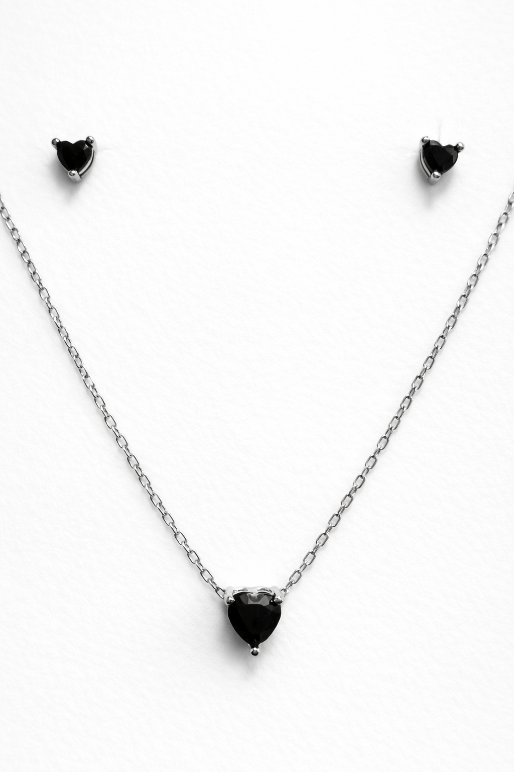 Juego en Plata 925 Corazón Noche de Plata