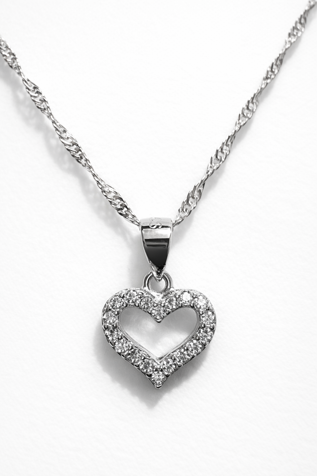 Juego en Plata 925 Corazón Brillo Eterno