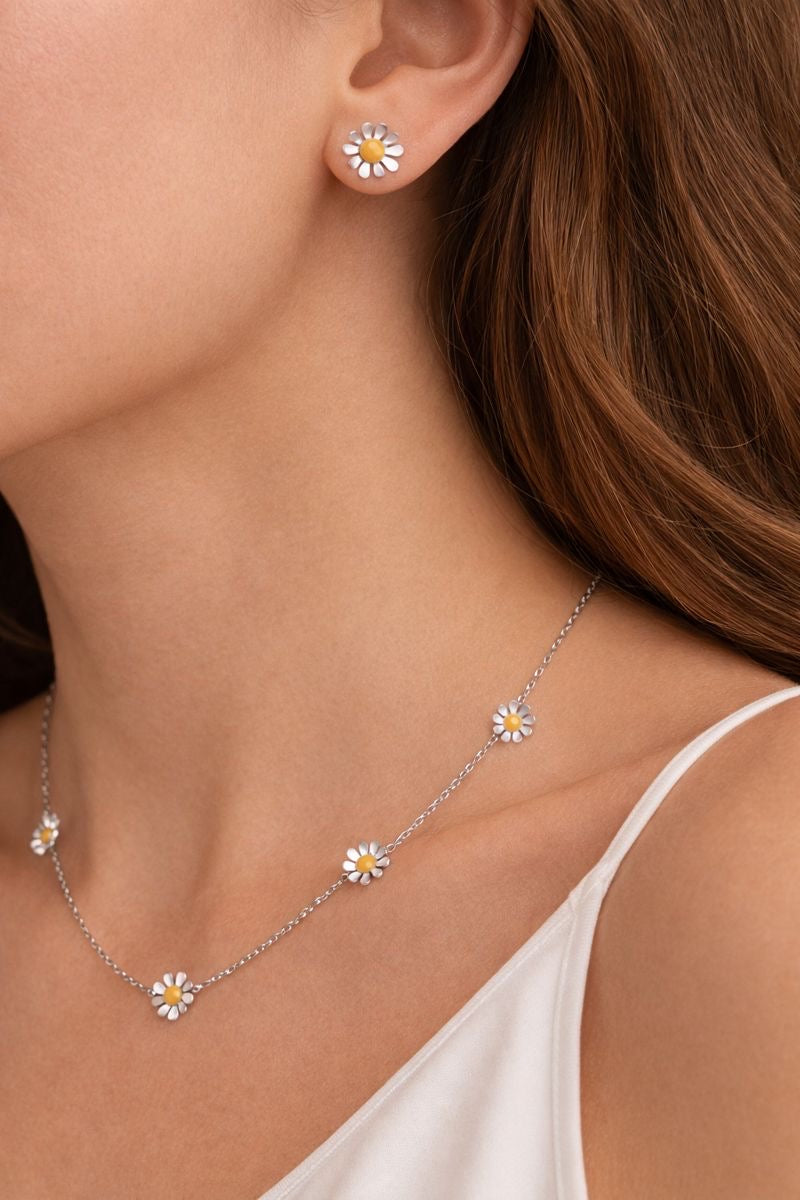 Juego en plata 925 Jardín de Margaritas