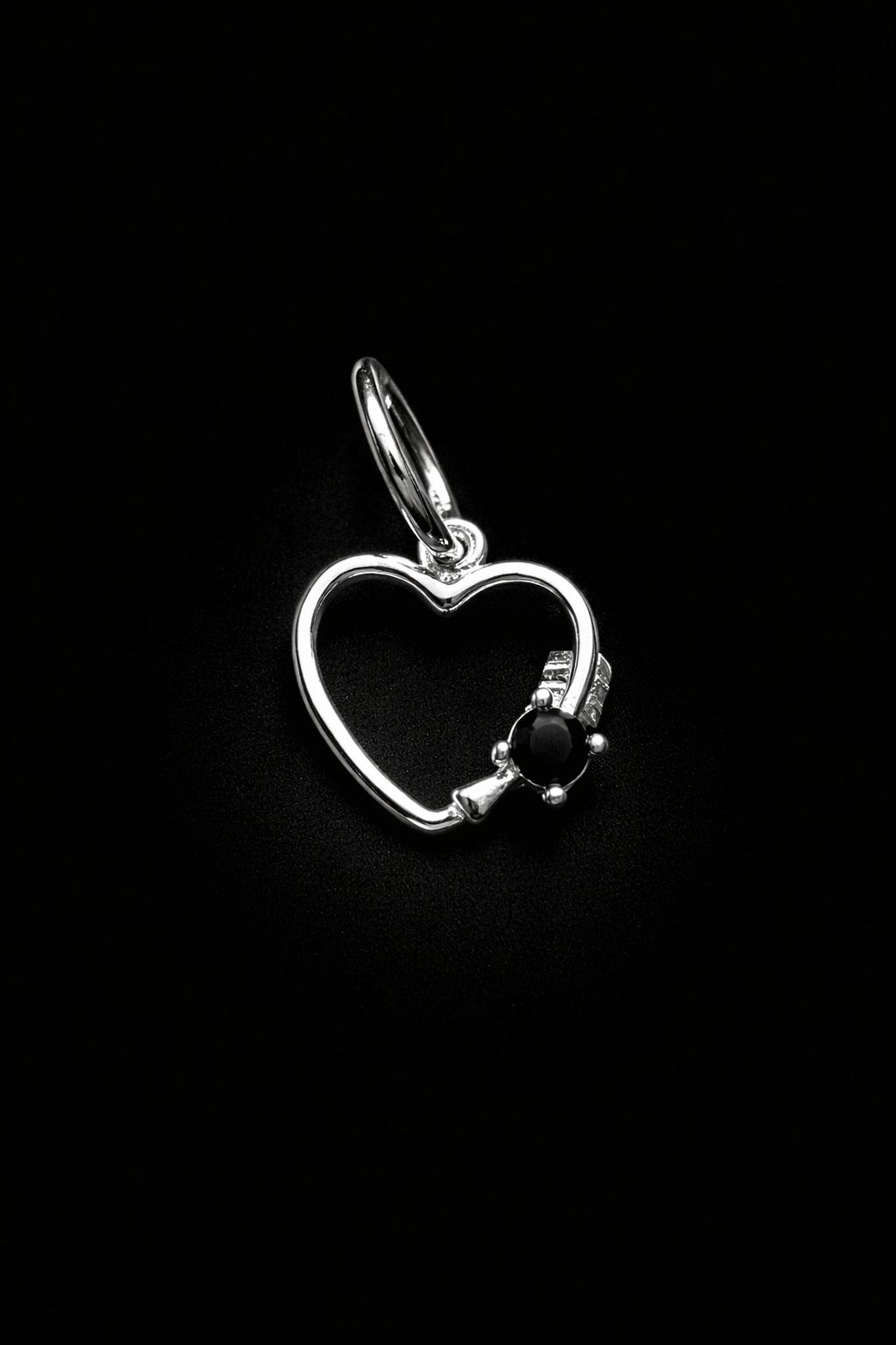 Dije en plata 925 Corazón Noche Elegante