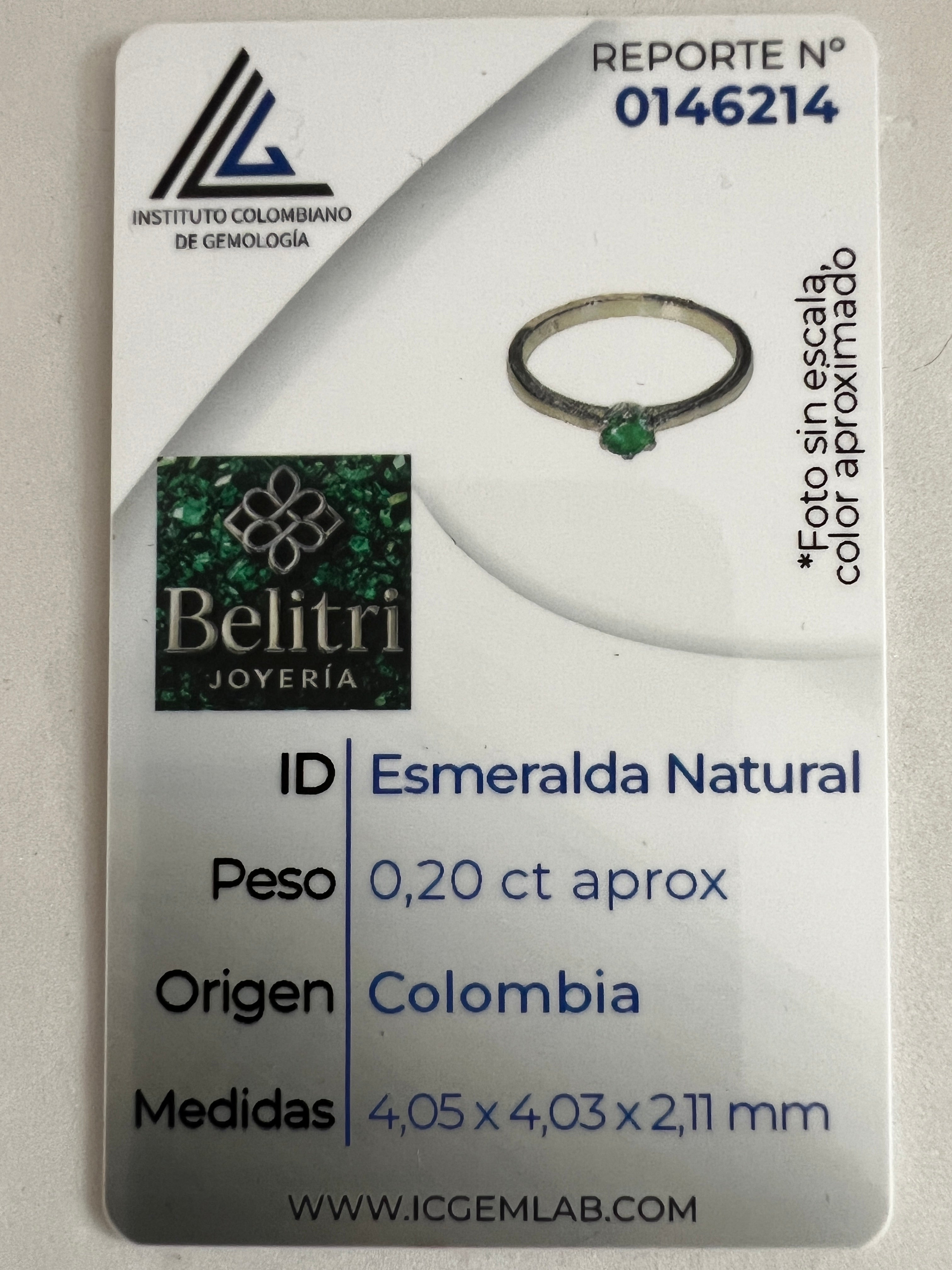 Anillo en Plata 925 con esmeralda Encanto Verde